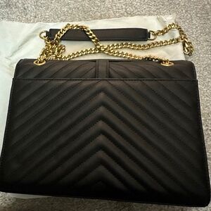 Black quilted bag